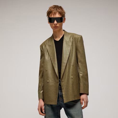 Gingham wool double-breasted jacket, $4,350 (approx. P253,431), GUCCI, gucci.com